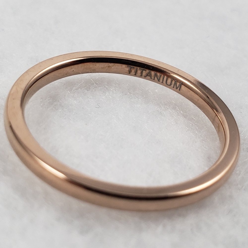 2mm Rose Gold Titanium Band - Picture 6 of 8